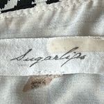 Sugar Lips  Black & White Diamond Pattern Short Sleeve Sheath Dress Size 6 Photo 6