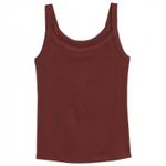Old Navy 90s Ribbed Lace-Trim Tank  NWT Maroon Your Day Small Photo 2