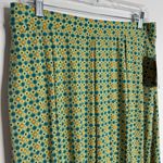 LuLaRoe NWT Madison Skirt Teal Green Yellow Gold Dot w/ Pockets Stretch Large Photo 1