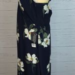 Olivia Grey Navy Maxi Floral Dress Size Large juniors Photo 8