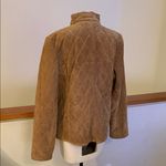 Charter Club  quilted Tan suede Leather Jacket size large Photo 2