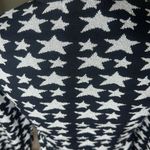 Parker  Beven Black Metallic Silver Star Print Balloon Slv Sweater XS Photo 6