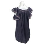 Banjara Black Embroidered Tassel Ruffle Flutter Sleeve Mini Shift Dress Size XS Photo 1