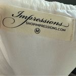 Impressions  White Layered Mini Dress with Lace and Straps Halter Neckline Size M Photo 4