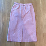 None Vtg Ultrasuede Skirt Pink Vegan Pencil Slim Small Photo 3