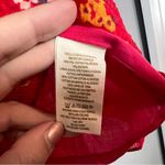 Free People  Babydoll Mini Dress Red Floral Long Sleeve Lined Size 4 Photo 11