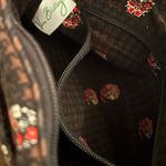 Vera Bradley  Black Red Miller Houndstooth Pattern Small Handbag Photo 5