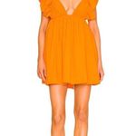 For Love & Lemons Clementine Mini Dress Orange Womens Size Medium Photo 4