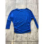 Betabrand Shirt Womens XS Blue Kylie Dolman Sleeve Stretch Pullover Top Blouse Photo 2