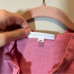 Bryn Walker  Pink Linen Button Down Top Medium Photo 3