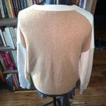 Madewell tan & cream color block grandpa M cardigan Photo 1