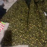 NWOT Textile Elizabeth & James Trench Coat Rain Leopard M Black Size M Photo 8