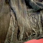 VTG J Gee India Black Crinkle Rayon Embroidered Maxi Dress L Boho Cottagecore Size L Photo 12