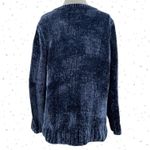 Orvis  Chenille Sweater Midnight Blue Relaxed Soft Cozy Style Shiny Navy Size M Photo 1