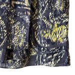 Walter 100% Silk‎ Blue Yellow White Tiered Mini Skirt Womens 0 Artsy Abstract Photo 3