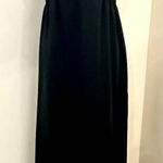 Vintage 70’s Leslie Fay Black and White Floral Maxi Dress S Black Photo 0
