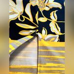 Phase 7 Seven sleeveless sheath dress size 10 Yellow Black floral midi EUC Photo 2