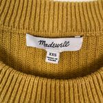 Madewell Crewneck sweater burnt yellow gold boxy crop pockets women’s size XXS Photo 1