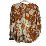 Hunter Bell  Brown Floral Silk Blouse Sz. XS Photo 1