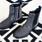 Jeffrey Campbell Edmond Leather Chelsea Ankle Boot Grey Multi Exotic Size 6 Photo 2