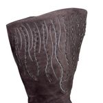 Midnight Velvet Brown Suede Beaded Heeled Boots 9W Size 9 Photo 2