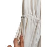 EXPRESS  Womens Strapless Linen Blend Jumpsuit Wide‎ Leg cropped Size Medium Photo 3