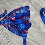 Nwt ruby yaya akbar rhinestone sided cut out top w/ loop bottoms bikini swimwear Blue Photo 1