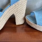 Sun + Stone Light Blue SS Fey Espadrille Strappy Chunky Heel Womens 9.5 Coquette Photo 5