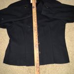 Pendleton  Wool Blazer Jacket Womens‎ Size 14 Black Gold Button Front Career Photo 8