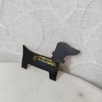 Vintage Dachshund Pin 3" Gold Tone Handmade Wiener Dog Brooch‎ Lapel Stick Photo 4