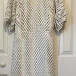 Chic Black and White Polka Dot Midi Dress Size M Photo 0