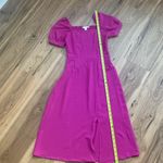 Monteau  Puff Sleeve Front Slit Sheath Dress Hot Pink Fuchsia Women's Size‎ Small Photo 7