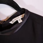 Veronica Beard  Costello Chiffon Satin Trim Tie Neck Sleeve Blouse Shirt Black 6 Photo 1