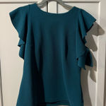 Stitch Fix Elegant Teal Ruffle Sleeve Blouse Photo 0