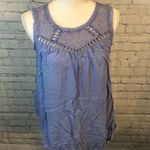 Xhilaration Periwinkle Blue Tank Top with Lacy Bust-XS Photo 1