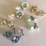 Lot Of 5 Costume Earrings Clip On Clipons Variety Photo 0