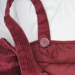 American Eagle Women's Burgundy Corduroy Pinafore Mini Dress Overalls Cute XS Photo 4