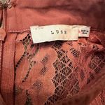 Lush Clothing Lush Women's Burnt Orange Lace Long Sleeve V-Neck Romper Size M Photo 8