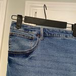 Terra & Sky NWT  Size 4X Elastic Back Zip Up Split Hem Med Wash Denim Jean Shorts Photo 1