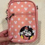 Disney NWT mickey and minnie pink polka dot crossbody purse Photo 1