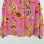 Aerie NWT  Floral Cropped Swing Tank Top Metallic Pink Size Medium M NEW Photo 3