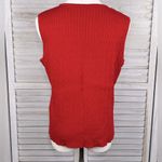 Liz Claiborne  Cableknit Sweater Vest Red-Large Photo 1