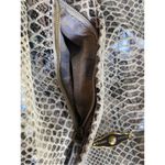 Elliott Lucca Sintra Leather Hobo Bag Exotic Snakeprint Gray/Taupe Gray Photo 6