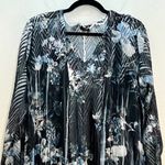 Komarov Floral Print Georgette Chiffon Dress with Jacket Size L Photo 3