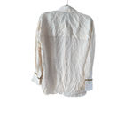 ZARA  Beige Viscose Button Down Shirt with Gold Chain XS Photo 3