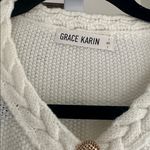 Grace Karin  Cream Cardigan with Braided Accents Photo 1