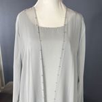 Women’s Gray 3 Piece Chiffon Formal Mother of the Bride Suit Set Size 14 NEW Photo 2