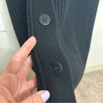 Theory 100% merino wool long button front cardigan sweater black medium Photo 5