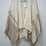 J. McLaughlin  Skyler Wrap NWT $248 Shaw 100% Cashmere OS Tan Stripe Colorblock‎ Photo 0