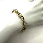 Gold tone rhinestone heart chain bracelet Photo 2